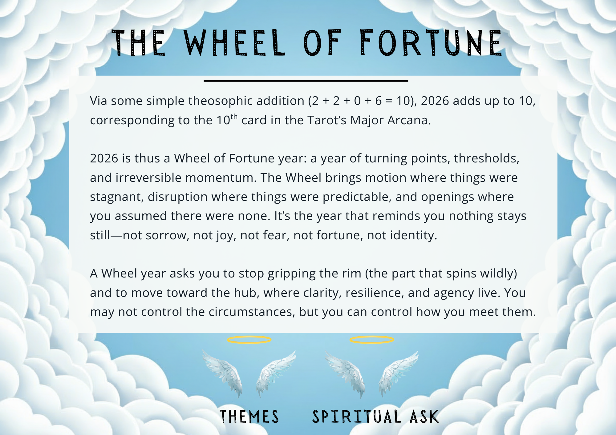 The Wheel of Fortune static wheel